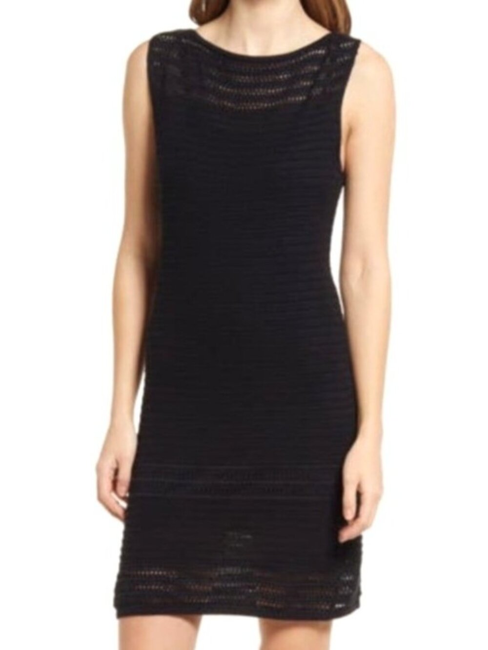 Tommy Bahama Women's Sz M Ava Bay Linen Sleeveless Crochet Knit Shift Dress